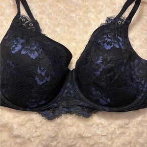 La SENZA Black and Blue Lace Bra